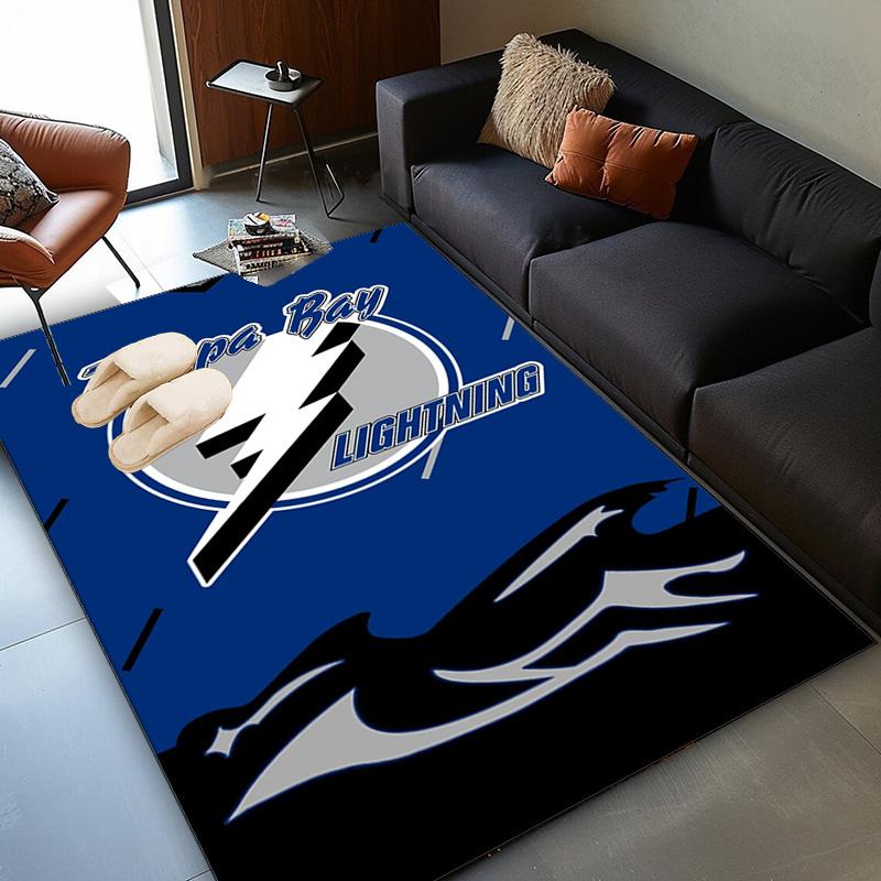 Bay Lightning Hockey Area Rug Suitable for Indoor And Outdoor,Carpets for Kitchens, Homes, Offices, Living Rooms,Home Decor,Christmas Gift