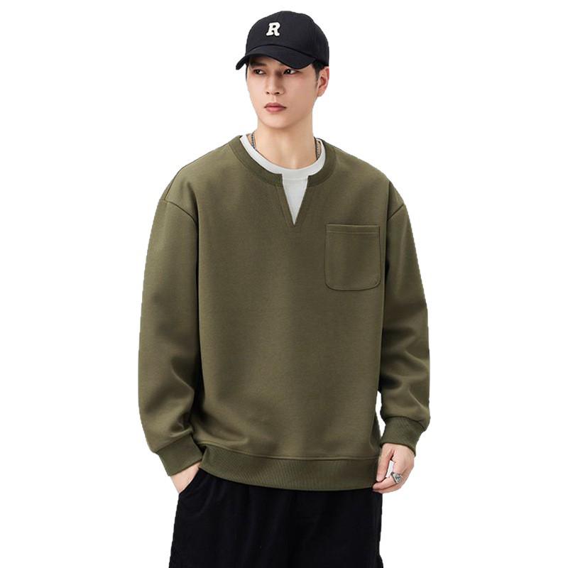 Herren Hoodie mit gefälschtem Zweiteiler, schwere Qualität - Lässiges Langarm-Oberteil für Herbst 2025, Neue Amerikanische Sportbekleidung Jacke