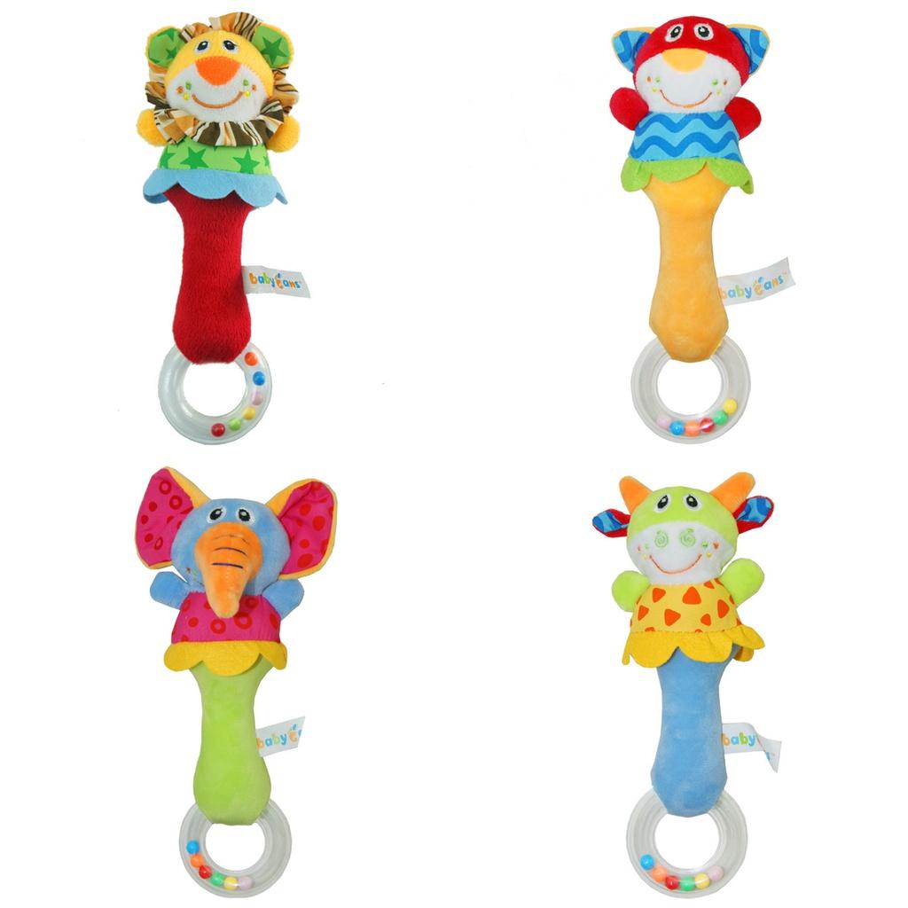 Babyfans Plush Animal Shaker With Colorful Beads Perfect For Sensory Development, Hand-eye Coordination, And Interactive Play