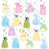 16 Pcs Princess Hanging Swirl Party Decoration,Girls Party Decoration,Princess Party Swirls,Suitable for Baby Shower Party Decoration Supplies
