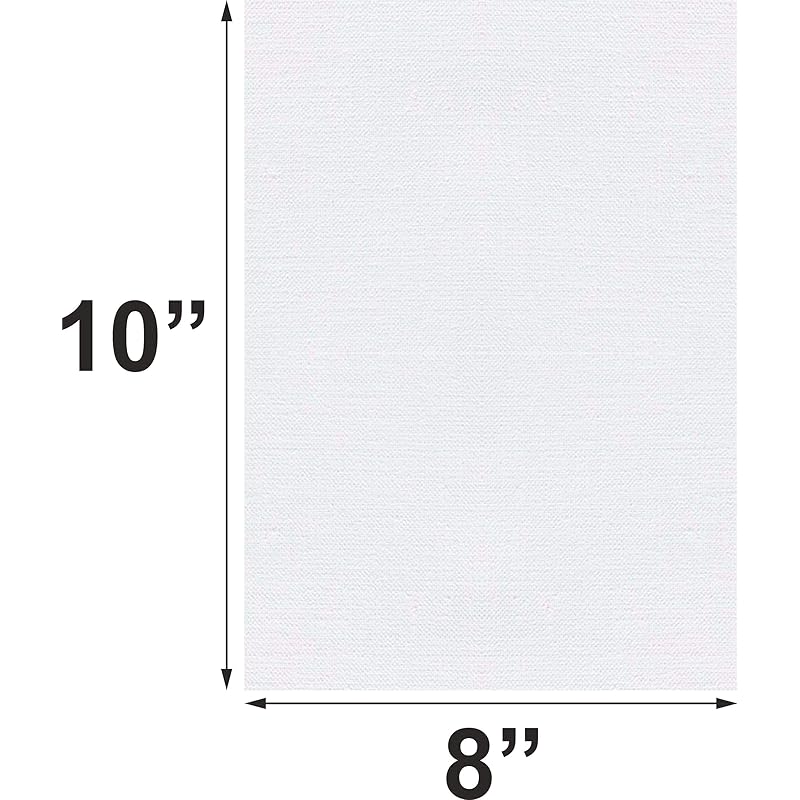 

Variety Canvas 8 X 10 Inch Cotton Canvas Board For Painting, Pack Of 6 Piece - White 0 белый