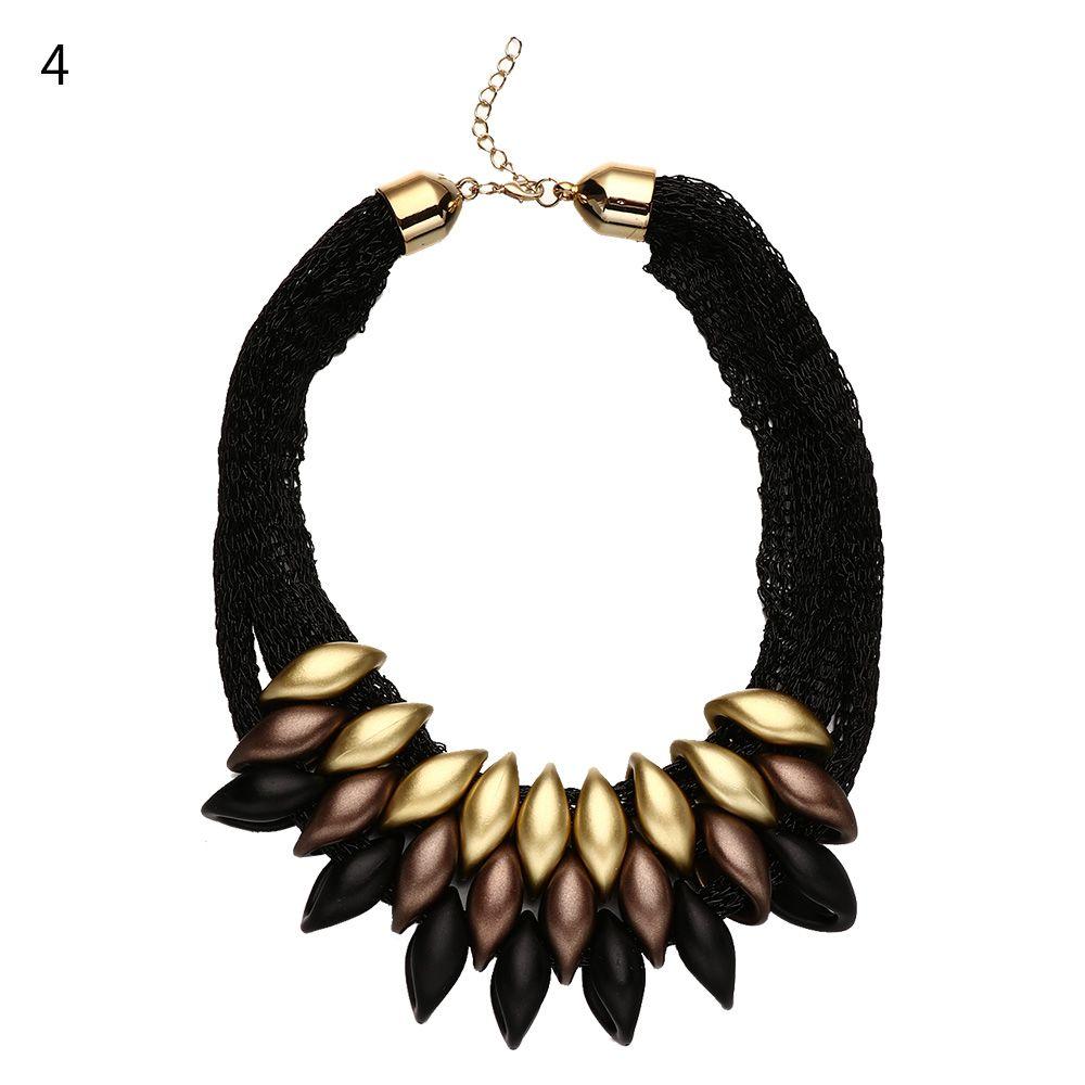 

Подарунки Чокер Комір Ключична Ланцюжок Плетена Китиця Намисто Багатошарове Вінтажне 4