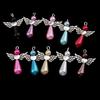 60 Pieces Mixed Silver Angel Butterfly Charms Pendants Faceted Beads