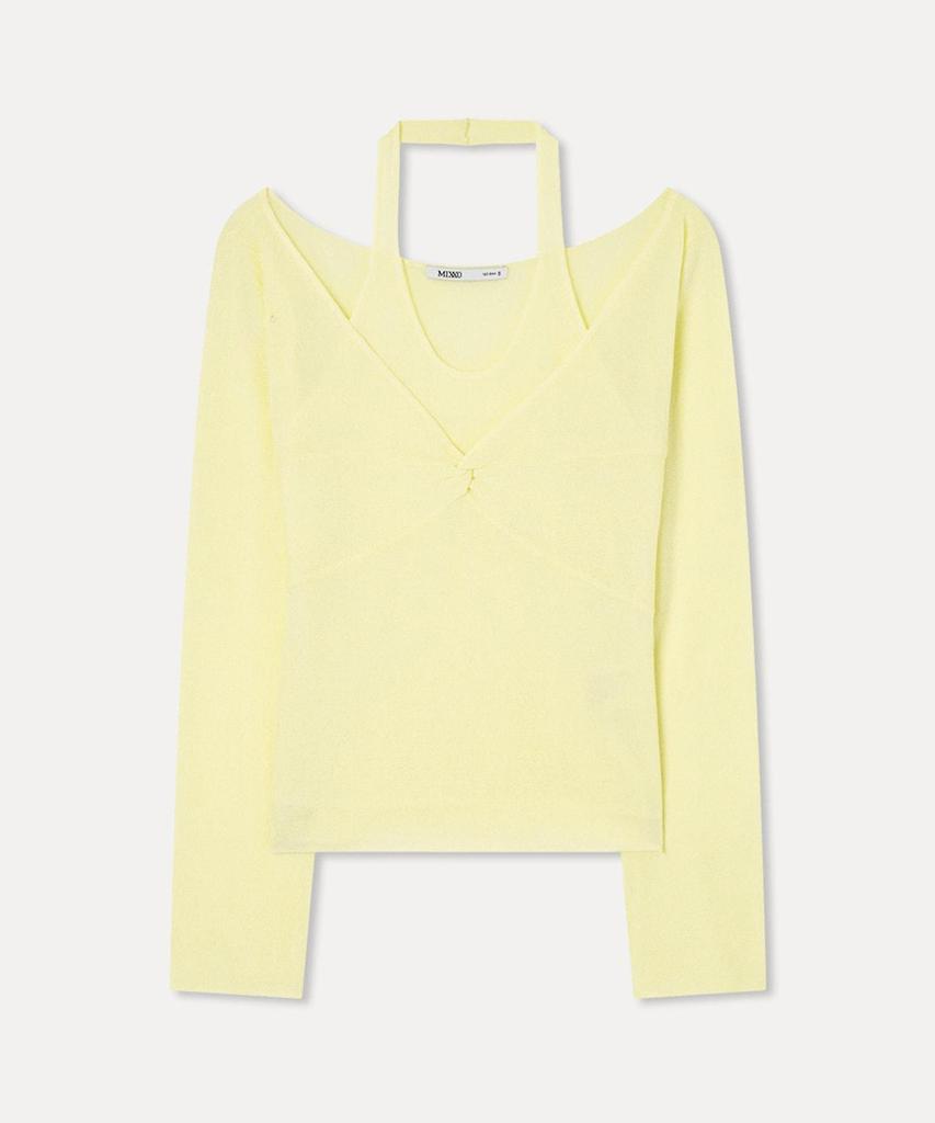 MIXXO See-Through Layered Twist Knit_Miwkag709T