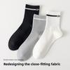 Men's Autumn and Winter Single Bar Striped Jacquard Right Angle Breathable Mid Calf Cotton Socks