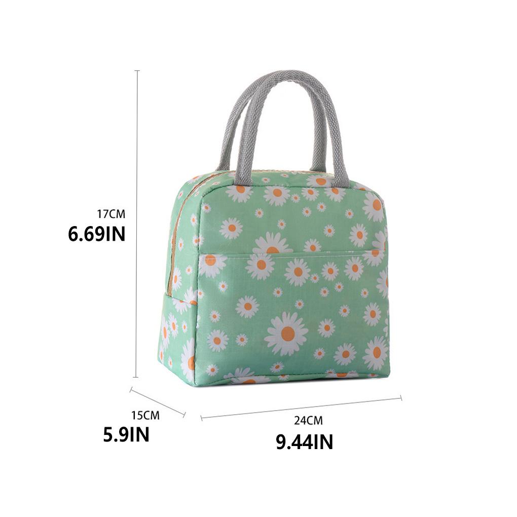 Portable Lunch Box Bag Waterproof Fabric Food Florasl Picnic Storage Container Tote Multifunction Case Outdoor Travel