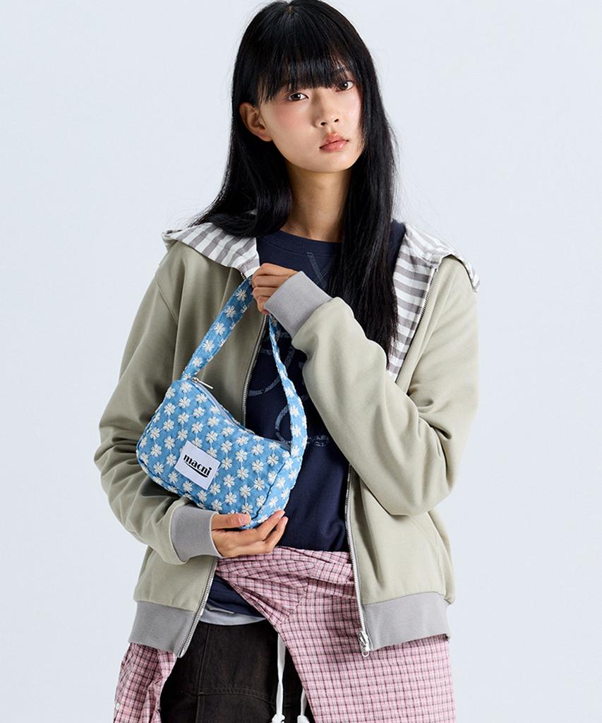 Macni Flower Mini Pouch Shoulder Bag Sky Blue