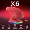 x ATTACK SHARK X6 Lightweight 49g Gaming Wireless Optical Sensor PAW3395 High Recovery Rate Ring 6 Types of DPI Magnet Charging Stand Fast Compatible