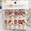 10 Pcs Bear Moon Color Photo Wooden Clips