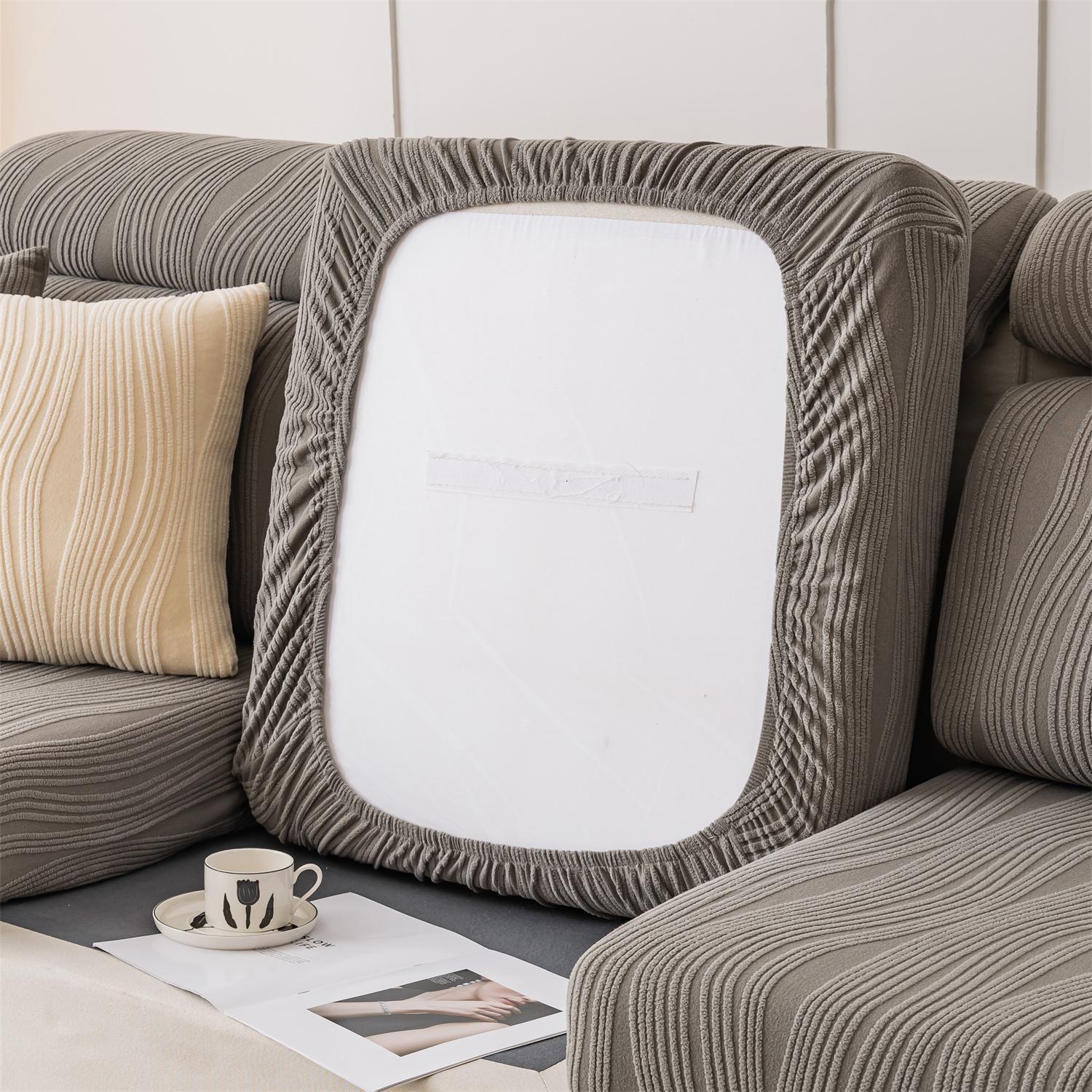 1 Stück Universeller Peism Mustergewebe Dehnbarer Sofaschutz Kissenpolster Schutz, für Sitzbereich 4 gedacht Ganzjährig Haustiersicher Pillow Case