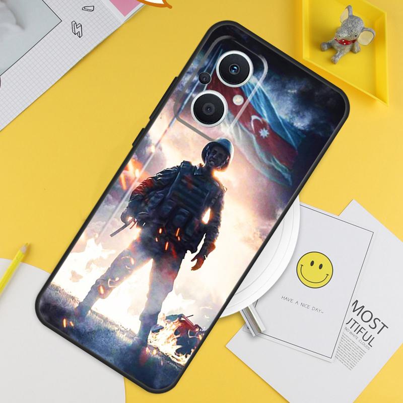 Azerbaijan Flag For OPPO Reno 8T 11F 12F 13F 14F 7 8 Lite 10 11 12 13 14 Pro OPPO Find X9 X8 X5 X6 Pro Case