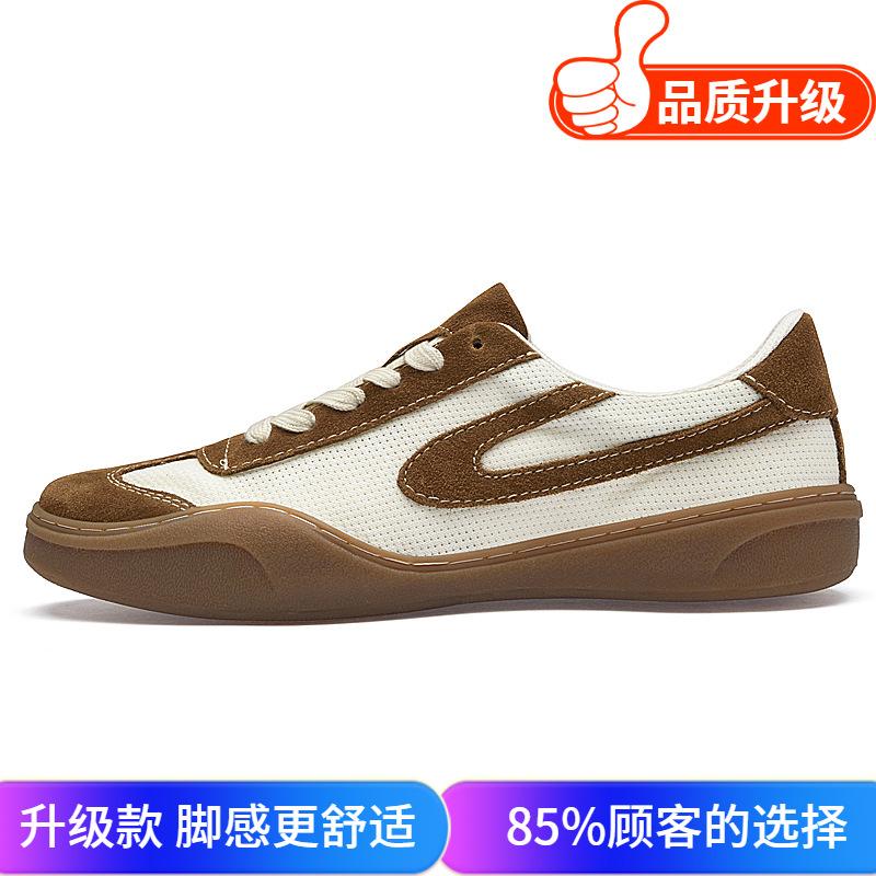 Men's shoes 2025 summer new youth leather lace-up sports board shoes versatile trend low-top flat casual shoes