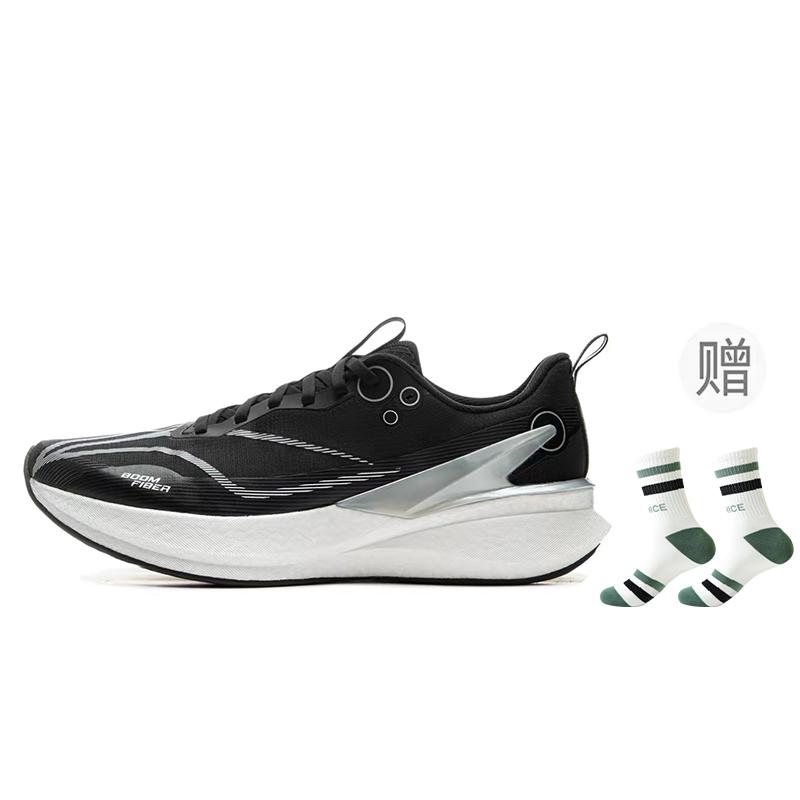נעלי ריצה Li Ning Red Hare 8PRO בד נמוכות לאימון מבחן כושר גופני בדיקה גופנית מירוץ גברים שחור ARPV003-2