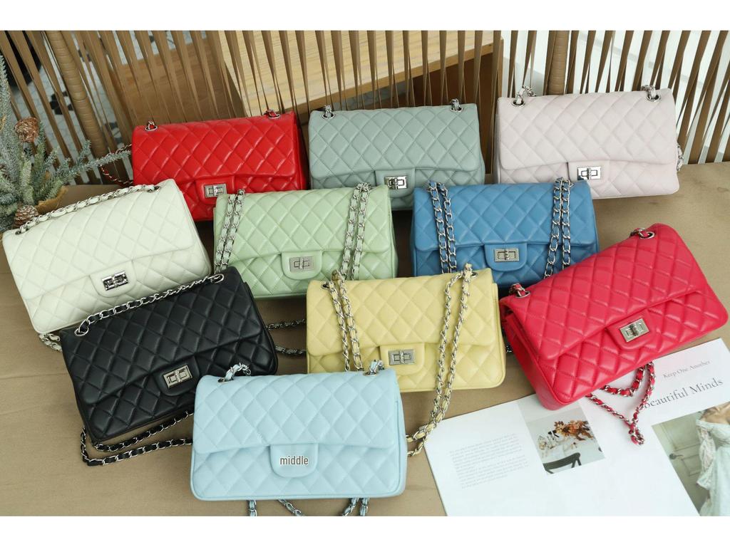 Little Luxury Diamond Lattice Leather Women's Chain Crossbody Bag