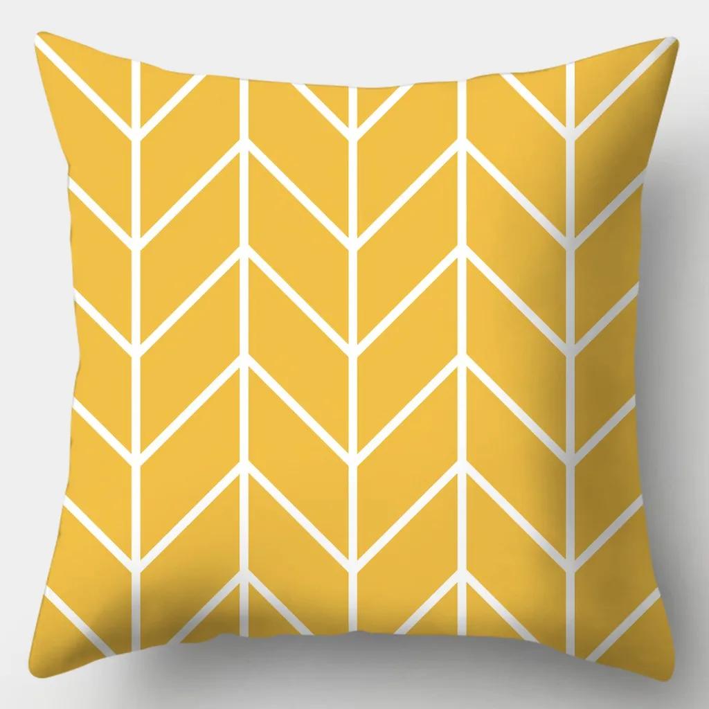 Yellow series Pillowcase 45cmX45cm Square Sofa Pillow Cover Creative Sun Flower Cushion
