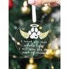 1pc "I Loved You Your Whole Life" Dog Paw Print Angel Wing Halo Acrylic Pendant Decor, Pet Memorial Ornament, Tree Ornament, Gift For Loss Of Cat Dog