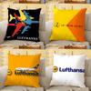Travel LLufthansa Cushion Cover Soft Durable Reversible Pillow Cover Home Car MultiScene Daily Comfort Pillowcase