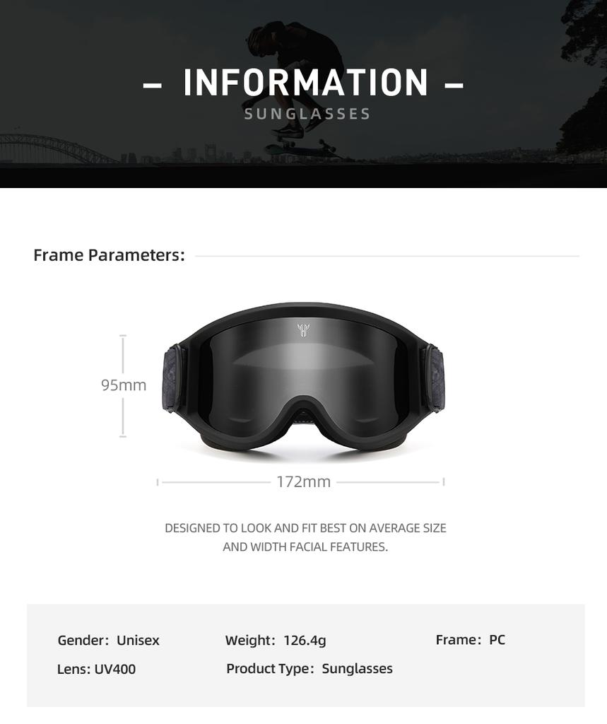 Windproof Ski Goggles Anti-Fog Snowboard Glasses Winter Cycling Motorcycle Tactical Sunglasses Ski Mask