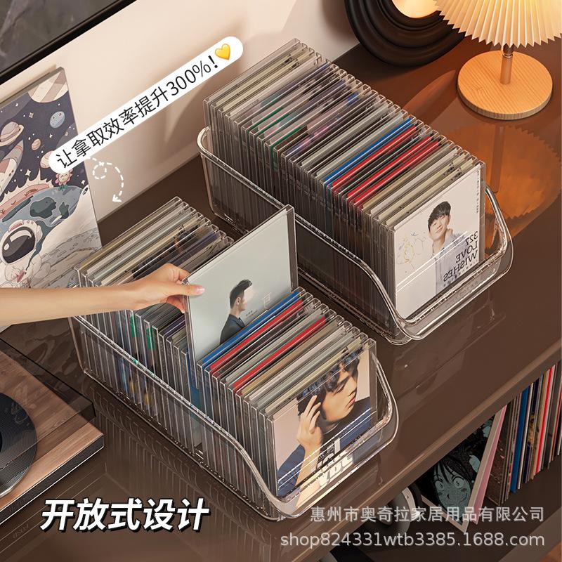 Desktop Album & Disc Display Stand: CD, Vinyl, and Tape Storage Rack