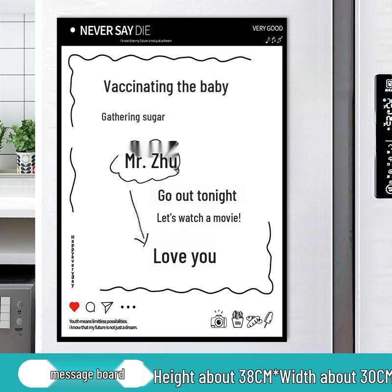 Erasable Magnetic Fridge Whiteboard Calendar & Memo Sticker Set