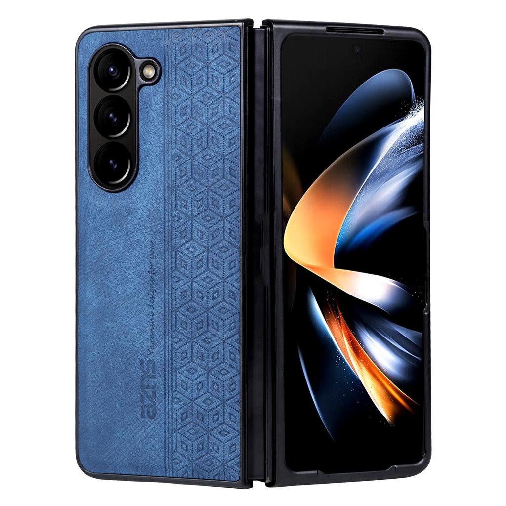 AZNS For Samsung Galaxy Z Fold6 5G Case PU Leather+Hard PC Non-Slip Grip Phone Cover