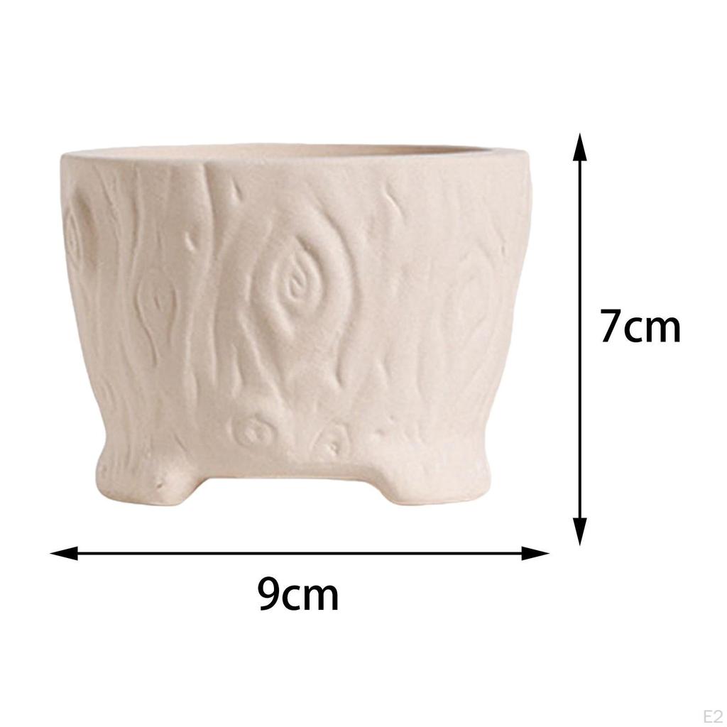 Cute Ceramic Flower Planter Pot Bonsai Container Small Ornament Vase for Home Balcony Desktop Living