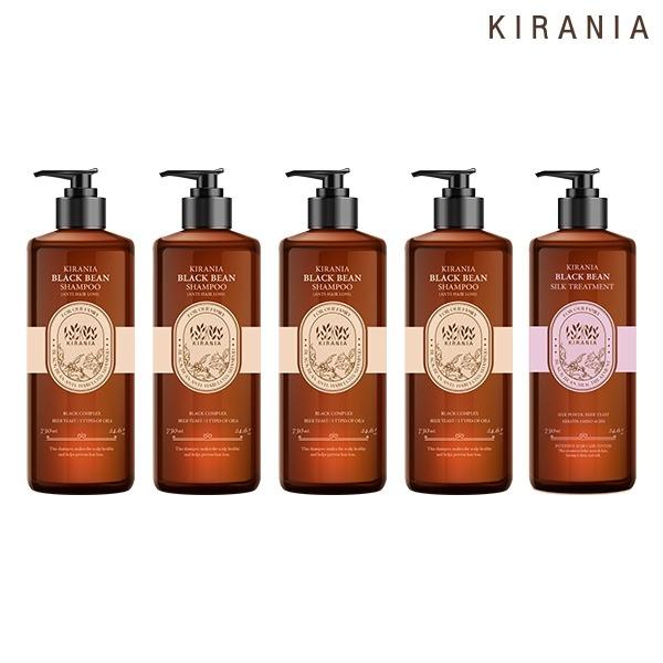 KIRANIA Frosted Hair Loss Shampoo Broadcast (Large Capacity Shampoo 730ml x 4 bottles + Treatment 730ml x 1 bottle)