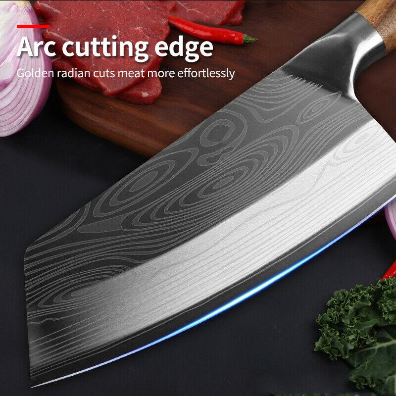 ZENG Knife Laser Damascus Chef Knife Slicing Butcher Boning Knife Cleaver Meat Vegetables Fruit Fish Filleting Kitchen Knives