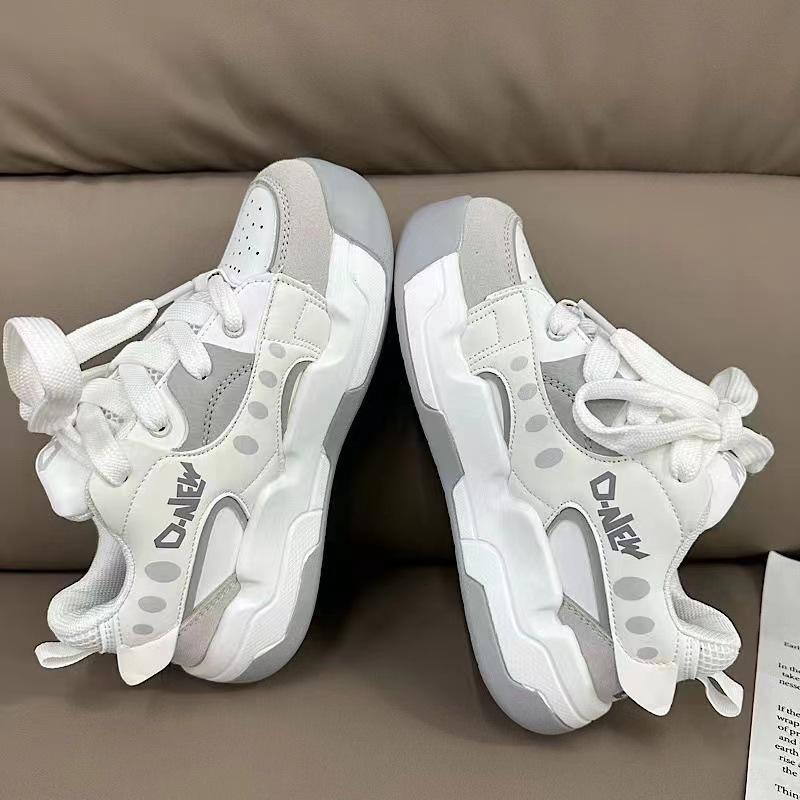 

Raised platform ins Hong Kong style niche trend bread shoes men s ulzzang Harajuku versatile couple dad sneakers 44