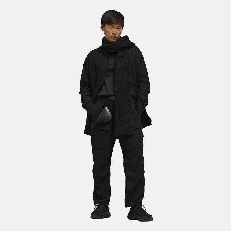 Y-3 Flannel Shirt Autumn Jacket Solid Color Casual Coat Unisex Jackets Black IP5562