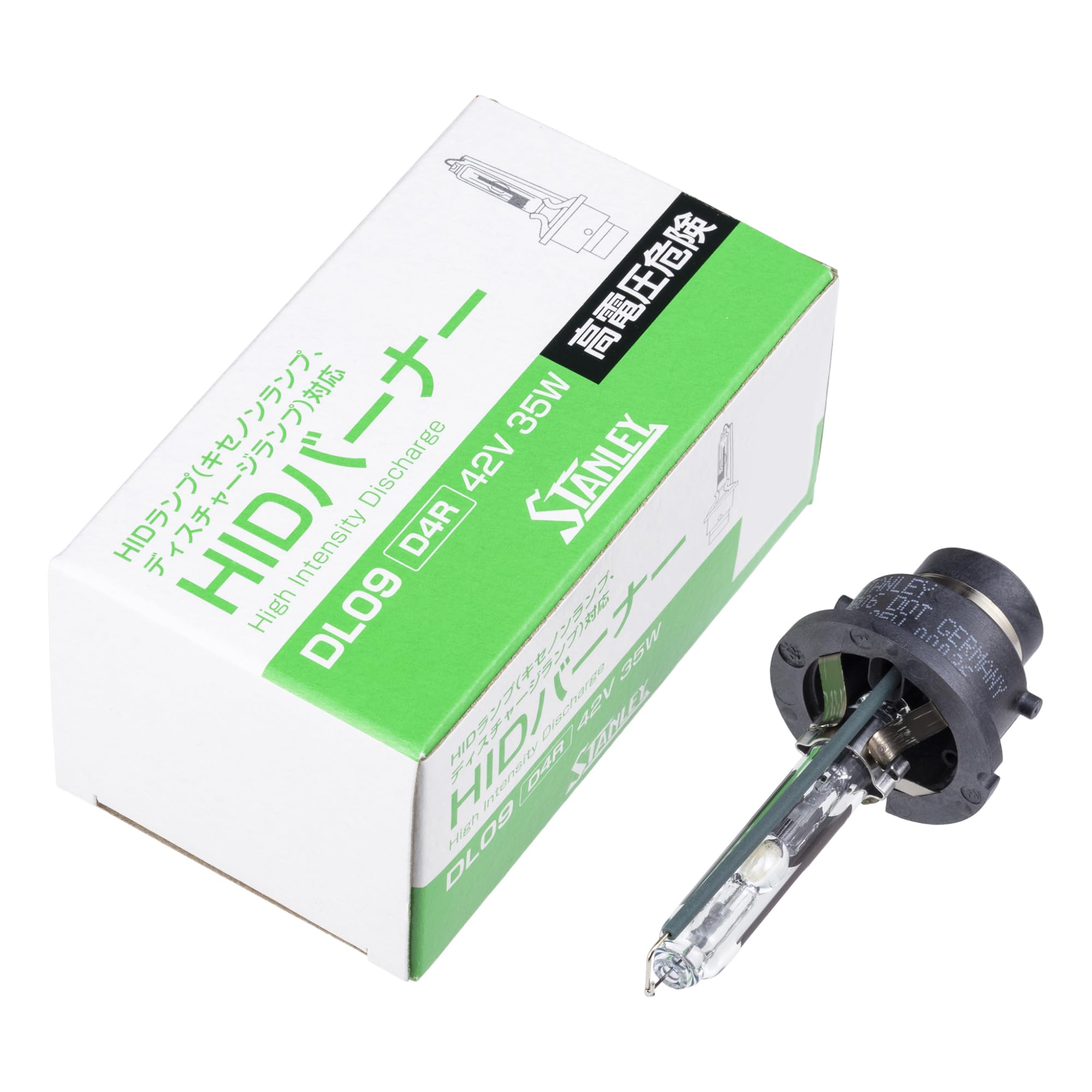 

Stanley Electric (STANLEY) DL09 D4R HID Headlight Bulb, 4300K, 1 Bulb, Compatible with 12V and 24V Vehicles, Xenon Discharge Lamp