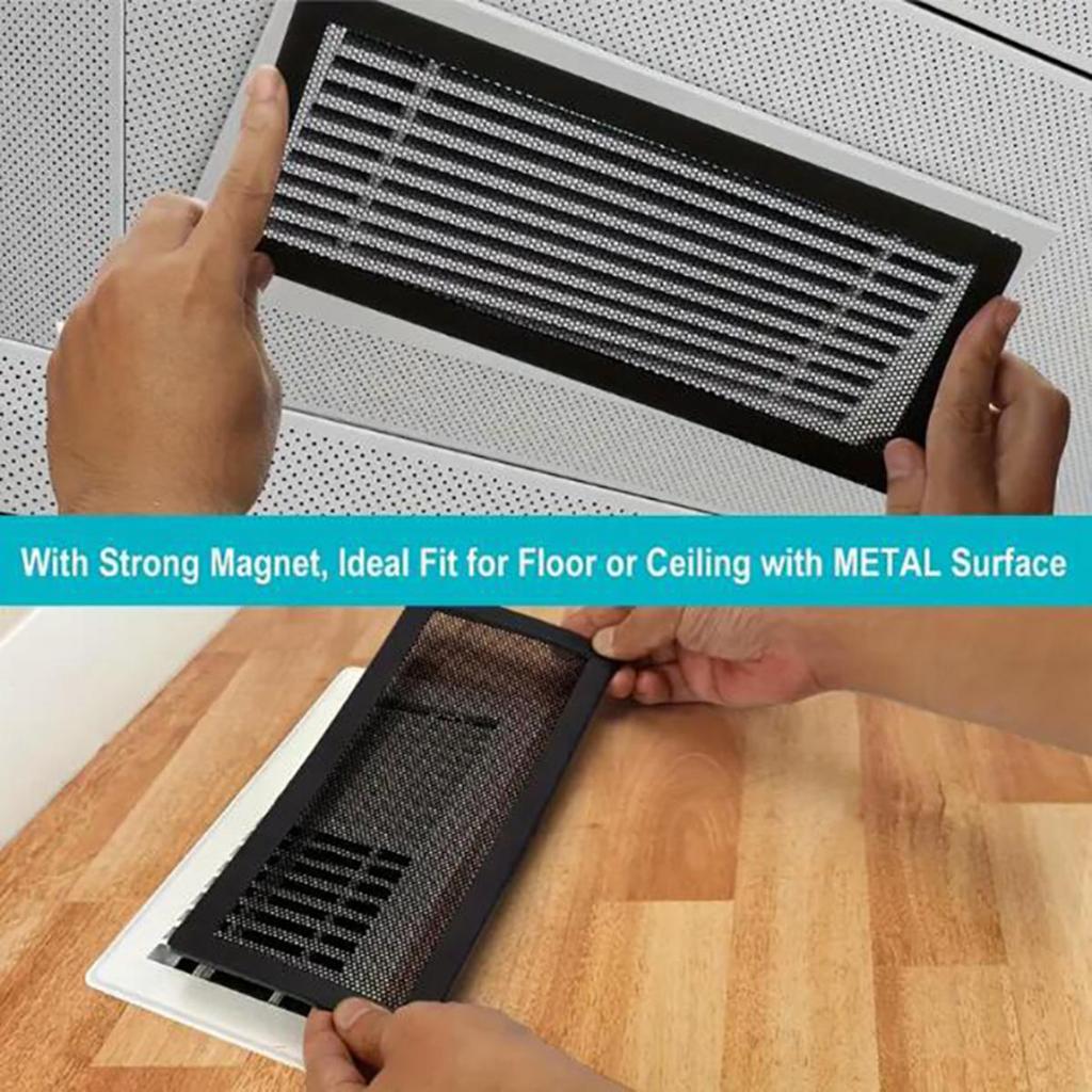 Magnetic Vent Covers Mesh Air Vent Filter for Catching Debris Hair Dust Rectangle Screen Trap