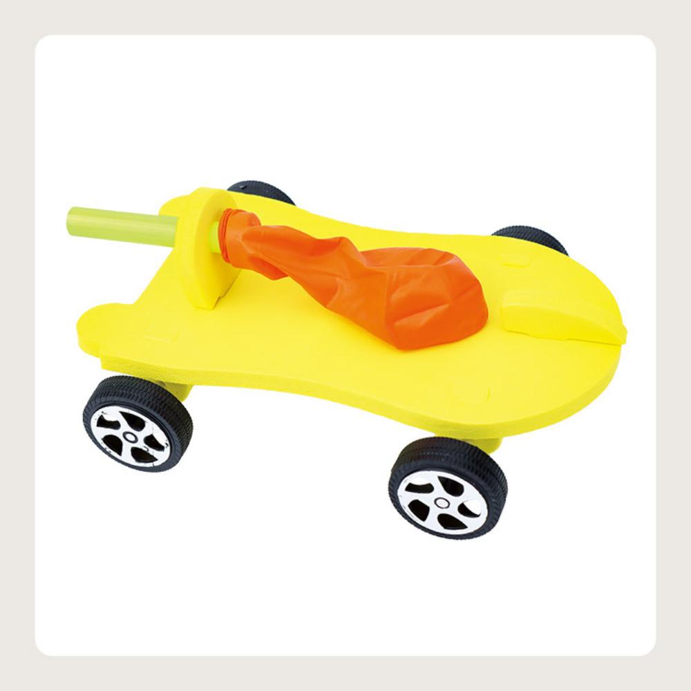 Balloon Powered Balloon Rec oil Car DIY Materials Puzzle Science Education Toy  Home School