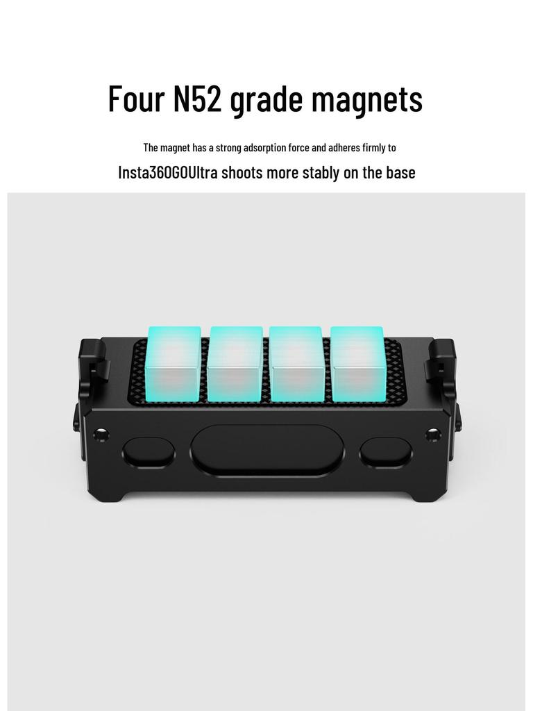 Insta360 GO Ultra Magnetic Quick-Release Metal Base & Dual-Interface Adapter.