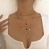 Tooxika Vintage Sun Love Heart Flower Necklace Diamonds Niche Street Fashion Necklace Women