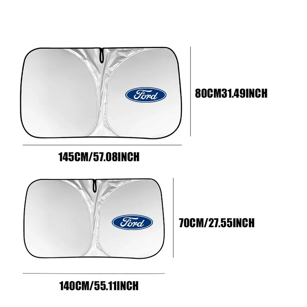 Autosticker Ford Voorruit Zonnescherm Auto Raam Zonnescherm Cover Auto Zonneklep Voor Ford Escape Shelby Edge Kuga Fiesta Mondeo Fu