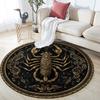 Spider & Scorpion pattern round rug,Carpet Rug for Living Room Bedroom Playroom ,Non-slip Floor Mat,Holiday Gifts and Birthday Gifts.