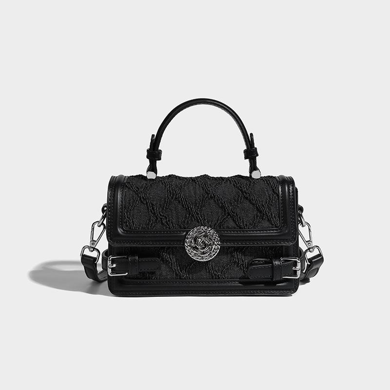 

High-quality niche design women s shoulder bag 2024 spring/summer new commuter fashion versatile crossbody handbag trendy чёрный