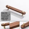 Japanese Minimalist Walnut Handle Solid Wood Cabinet and Wardrobe Drawer Handle