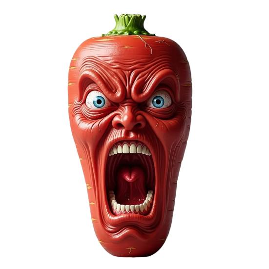 

Yousheng Screaming Vegetables Figurine Resin Emotional Veggies Ornament Evil Screaming Carrot Tomato Pepper Statue for Kitchen Dining Table Decor D