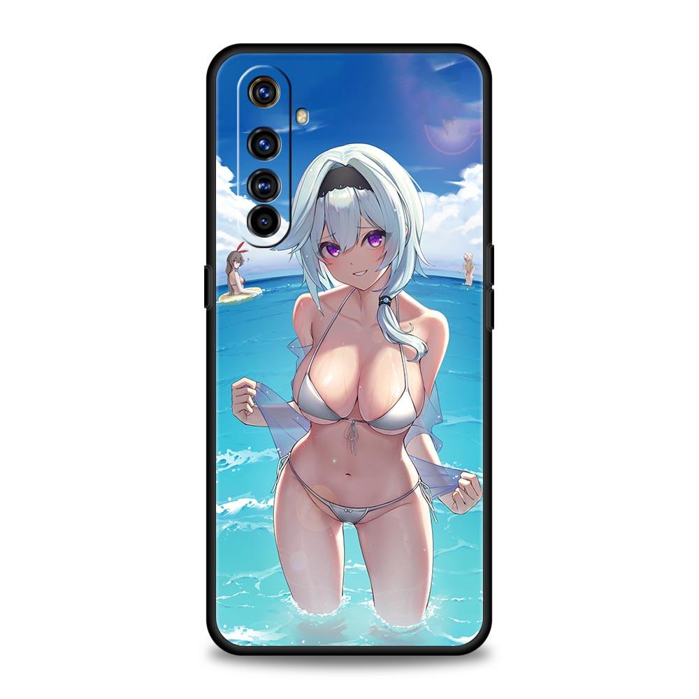 For Realme 10 9 8 5G 7 6 GT2 Pro Plus 9i 8i C21 C11 C25 C35 Genshin Impact Sexy Girl Phone Case For Realme GT Neo 2 3 3T Cover