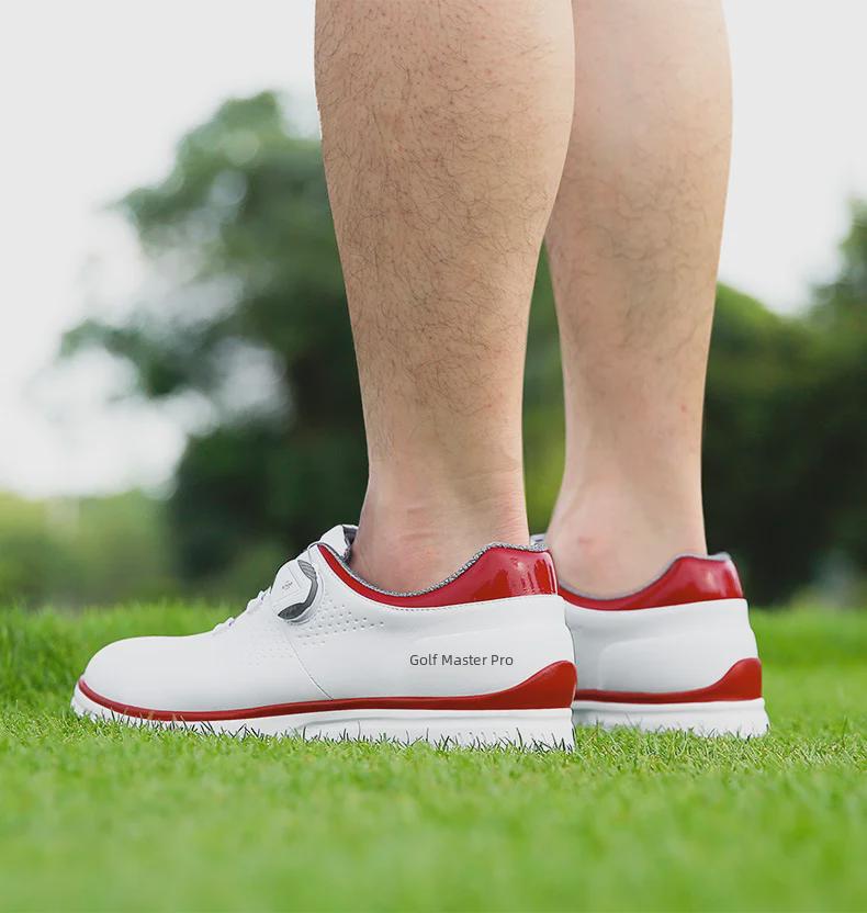 PGM Erkek Nefes Alabilen Golf Ayakkabıları Topuzlu Bağcıklı - Yazlık Kaymaz Spor Ayakkabıları