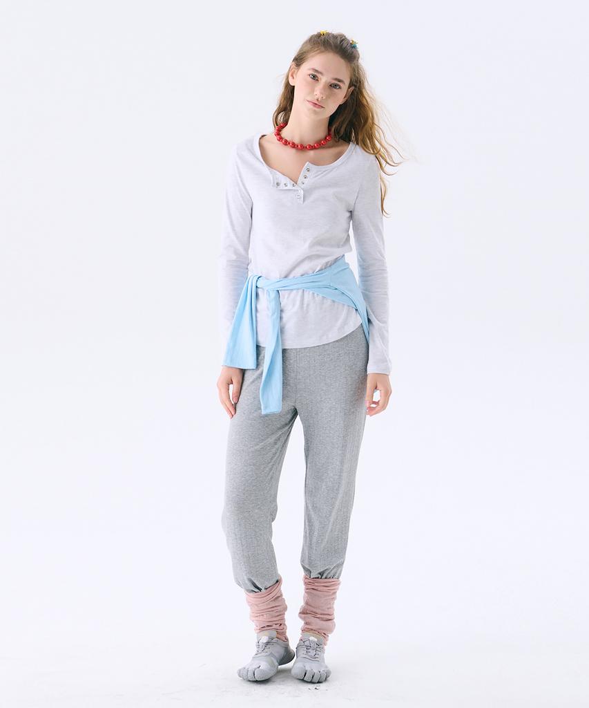 JUNEJUNE SPACE Eyelet Jersey Pants_Grey
