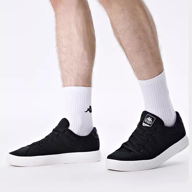 Kappa Comfortable Slip-Resistant Durable Breathable Low-Top Skate Shoes Unisex Sneakers Black K0CX5CC08-990