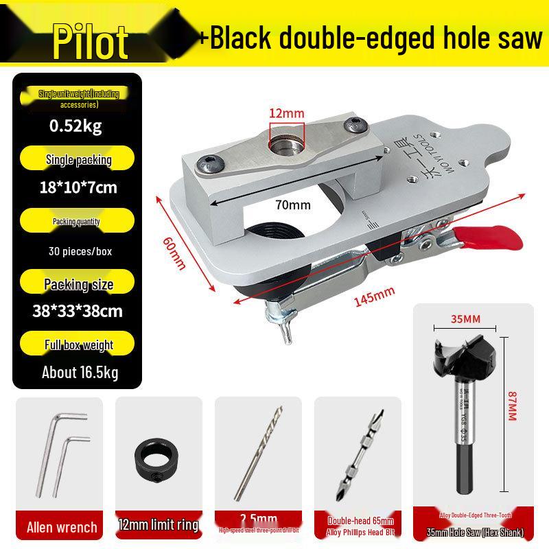35MM Aluminium Holzbearbeitungs Scharnierbohrer und Positionierer Werkzeug