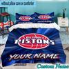 Custom Name 3PCS Detroit Basketball Art Bedding Set,Including  Duvet Cover And 2pcs Pillowcases Perfect for Bedroom,Dormitory,Fan Christmas Gift