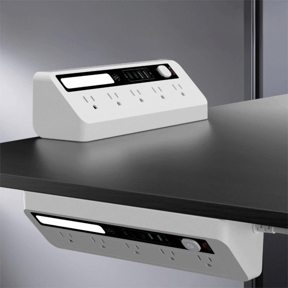 3 Color Desktop Charging Strip Touch Activated USB Charging Station  Dorm Tables