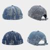 Port Style Denim Cap With Adjustable Fit For Casual Streetwear In All Seasons