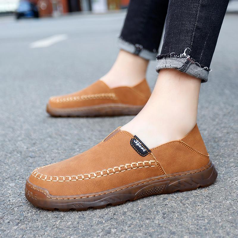 Men Leather High Quality Business Fashion Casual Shoes Handmade Men Genuine Leather Driving Shoes