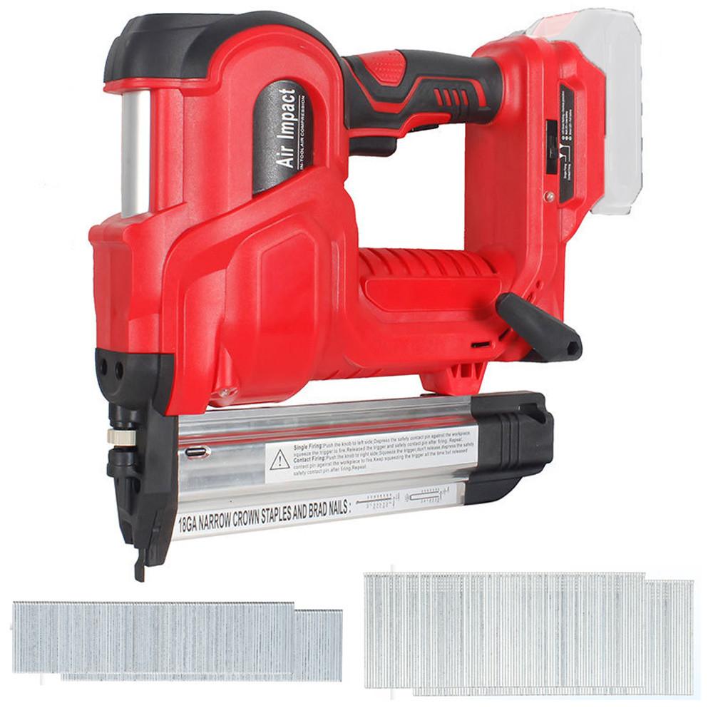 Cordless Electric Nail Gun Woodworking Straight/N-shape Nails Universal Nailing Machine For Battery New